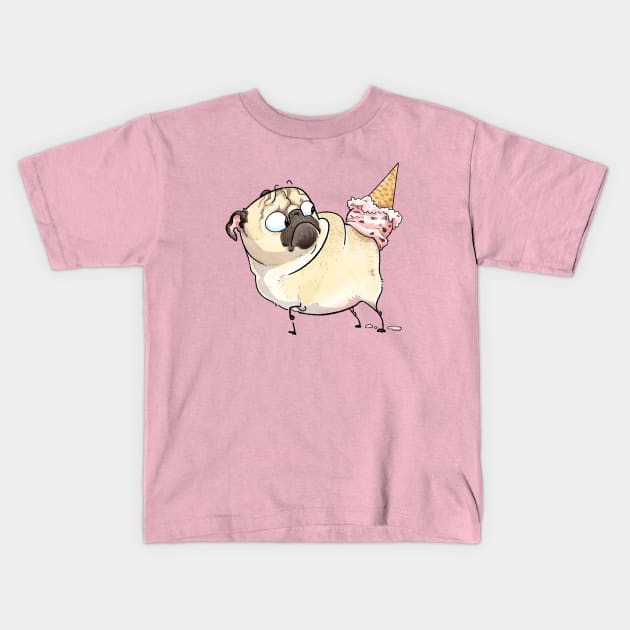 Ice Cream Oops Kids T-Shirt by Inkpug